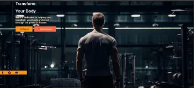 تصميم صفحة هبوط لجيم ب html , css