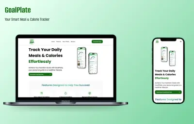 Landing Page-صفحة هبوط لتطبيق GoalPlate