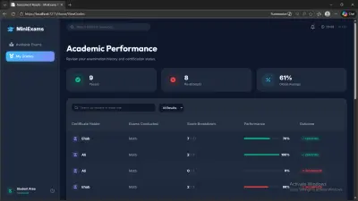 Mini Exams Web System