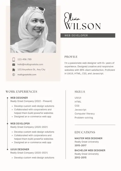 عمل CV بإحترافية باللغة العربية و اللغة الإنجليزية.