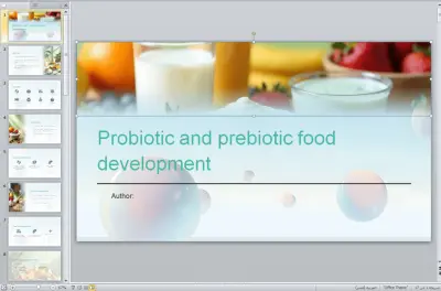 Probiotic and prebiotic food development (عرض تقديمي)