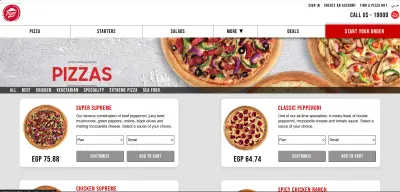 موقع الكتروني للمطاعم