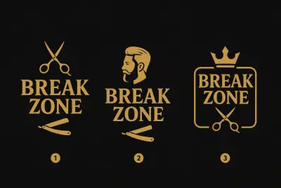 شعار Break Zone (Luxury Barber/Grooming Brand)