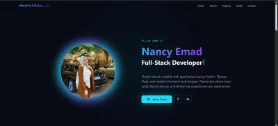 تصميم بورتفوليو شخصي باستخدام TypeScript , Tailwind , React