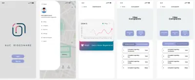UI/UX Designer – AUC Rideshare App (مصممة واجهة وتجربة المستخدم)