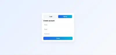 صفحة Login & Signup متحركة — واجهة احترافية متجاوبة