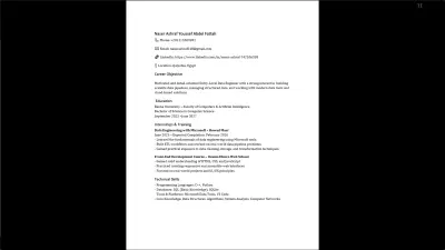 تصميم CV احترافي جاهز للتقديم | تنسيق قوي + محتوى مميز