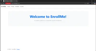 نظام إدارة الطلبة والكورسات (MVC .NET)