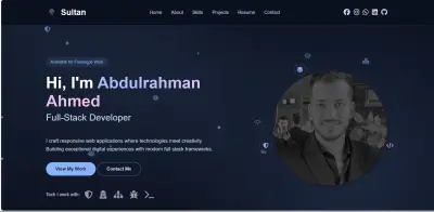 تصميم موقع بورتفوليو شخصي احترافي