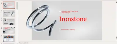 إعداد عرض باوربوينت علمي في مجال الجيولوجيا