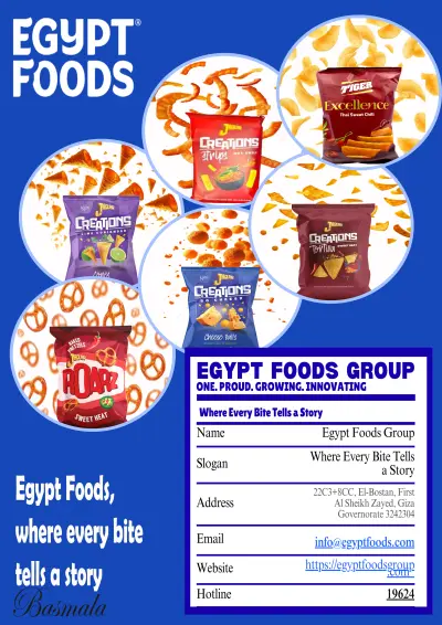 ورق دعايا لشركة لشركة ايجيبت فودز