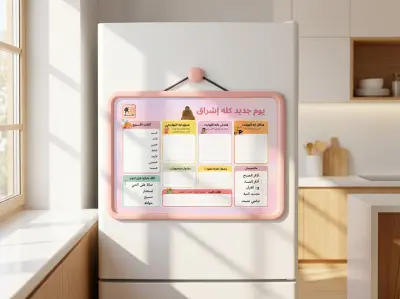 سبورة المهام المنزلية بشكل جديد