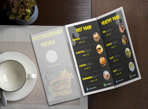 تمبلت "نموذج" قائمة مطعم (Template Restaurant Menu)