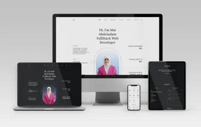 تصميم وتطوير موقع بورتفوليو احترافي متجاوب مع Light/Dark Mode