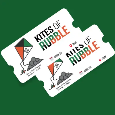Invitation Card Design for Gaza Awareness Campaign
