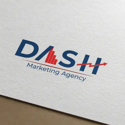صورة العمل بناء هوية بصرية قوية عبر تصميم شعار متقن لوكالة DASH Marketing Agency