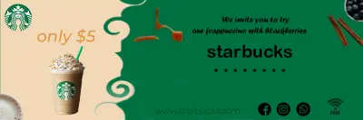 WEB BANNER FOR COFFEE SHOP