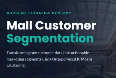 نظام تجزئة عملاء المولات التجارية باستخدام تعلم الآلة | Mall Customer Segmentation