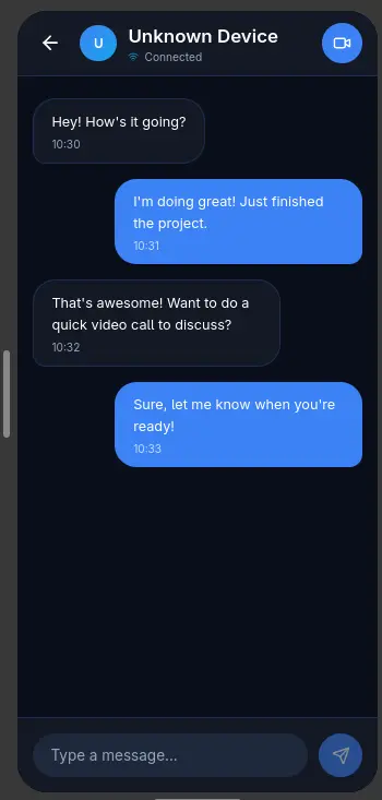 تطوير تطبيق محادثات ومكالمات فيديو آمن ومشفّر (P2P Network Chat App)