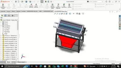 تصميم ماكينة فرم بلاستيك متكاملة (Plastic Shredder Machine Design)