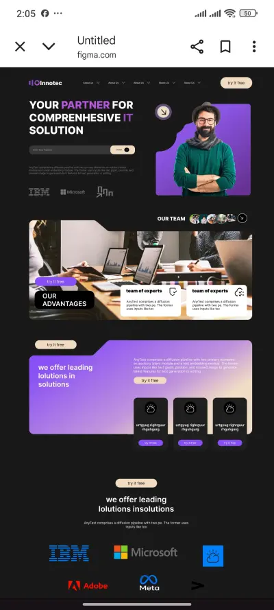 Landing page
