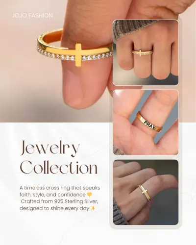 Facebook Post Design for Jewelry Brand | Elegant & Luxury Style