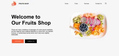 تصميم صفحة هبوط بسيطة لمتجر فواكه باستخدام HTML وCSS