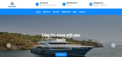 تطوير قالب WaterBoat لموقع تأجير اليخوت وحجز الرحلات البحرية