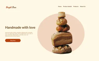 تصميم واجهة تطبيق مخبوزات – Bright Oven