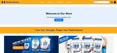 تصميم موقع مكملات غذائية Supplements Store - باستخدام PHP, HTML ,CSS, JavaScript