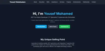 تصميم موقع بورتفوليو شخصي باستخدام HTML, CSS, Bootstrap