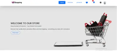المشروع عبارة عن متجر إلكتروني مصغر (Mini E-Commerce Store) تم بناؤه باستخدام  html ,CSS , bootstrap , JavaScript