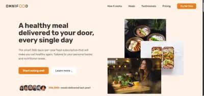 Omnifood – موقع ويب لتوصيل الطعام الصحي