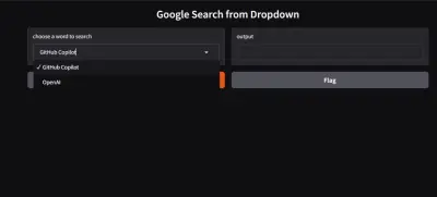 تطبيق بحث تفاعلي باستخدام Gradio و Webbrowser
