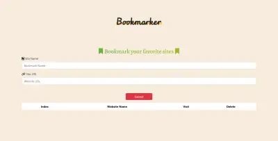 تطوير موقع لحفظ وإدارة الروابط الإلكترونية (Bookmark Manager)