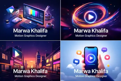 Motion graphics designer cover -designs