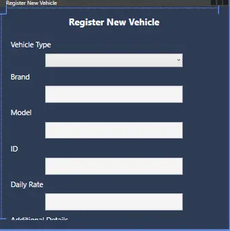 Vehicle rental