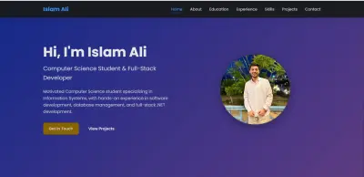 انشاء موقع شخصي تعريفي (Portfolio)