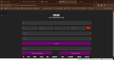 نظام إدارة مخازن باستخدام JavaScript (CRUDS Project)