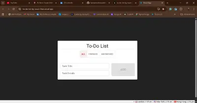 تطبيق To-Do List باستخدام React.js لإدارة المهام