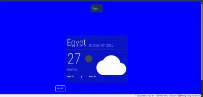 تطبيق الطقس باستخدام React.js وواجهة برمجة تطبيقات (API)
