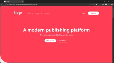 Landing Page احترافية لمدونة – تصميم متجاوب باستخدام HTML, CSS, JavaScript