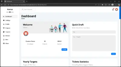 DashBoard – Comprehensive Multi-Page Admin Panel (HTML, CSS, JS)