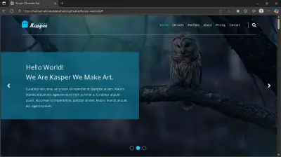 Kasper – صفحة واحدة احترافي لوكالة رقمية / Creative Agency One-Page Template