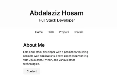 Personal Portfolio — Abdalaziz Hosam