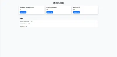 Mini E-Commerce Store — Frontend Demo