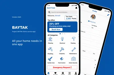دراسة حالة تصميم تجربة مستخدم لتطبيق "بيتك" UI/UX case study (Baytak application)