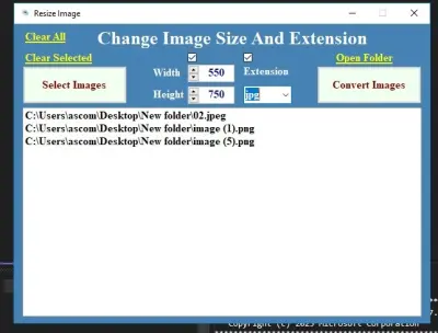 أداة تحجيم وتحويل الصور