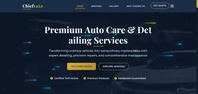 تصميم موقع فاخر لخدمات السيارات الفخمة