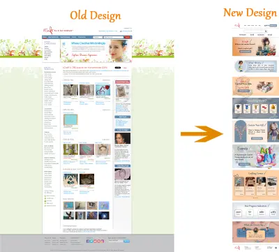 إعادة تصميم واجهات تطبيق أو موقع